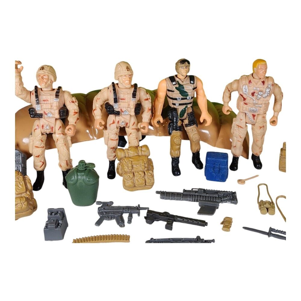 Lot of 5 The Corps & Chap Mei 4" Action Figures Soldier Army Men + Weapons - Picture 2 of 5